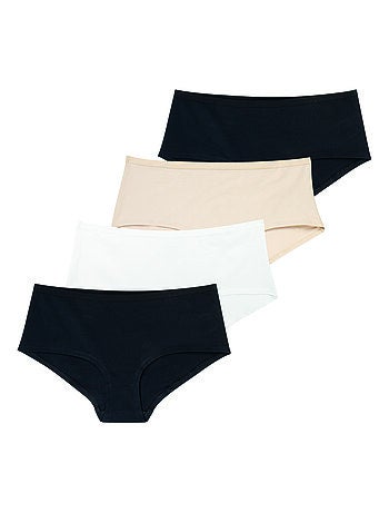 Lot de 4 shortys femme Eco Pack Basic Athena