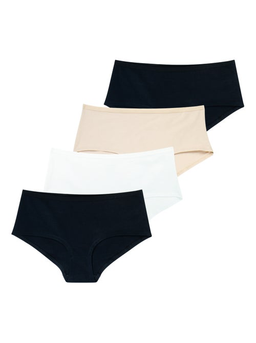 Lot de 4 shortys femme Eco Pack Basic Athena - Kiabi