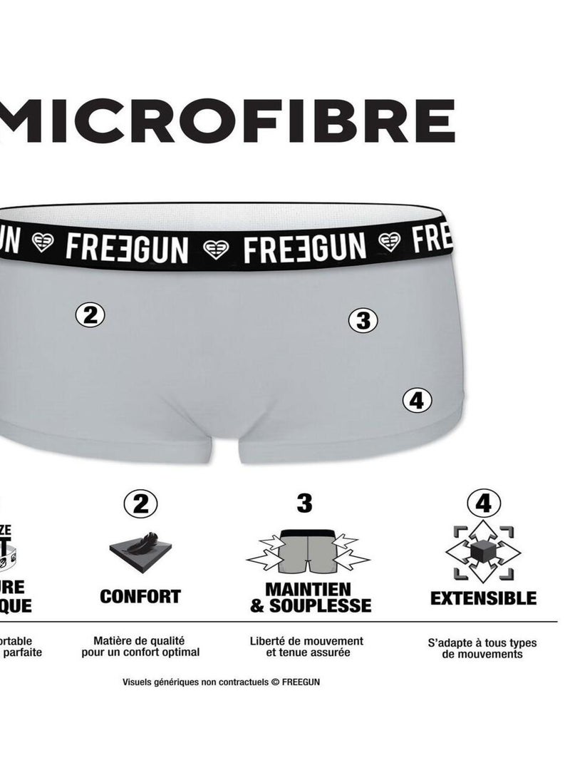 Lot de 4 Shortys fille Miss Freegun Freegun Bleu - Kiabi