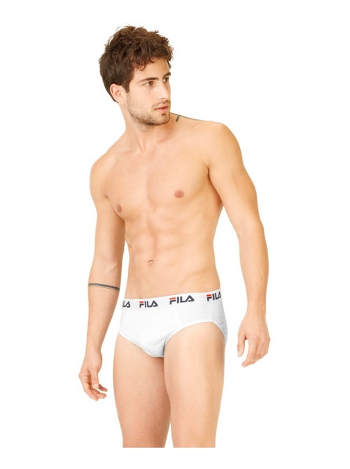 Lot de 4 slips coton homme Fila FU5015 Fila - Kiabi Lot de 4 slips coton homme Fila FU5015 Fila - Kiabi