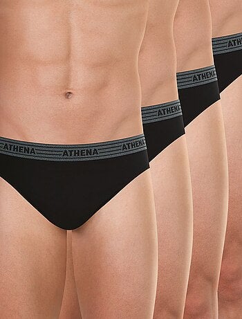 Lot de 4 slips homme Eco Pack Basic Coton Athena