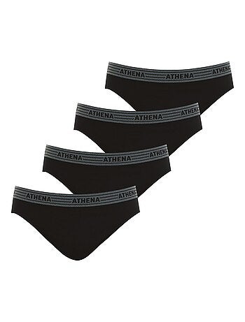 Lot de 4 slips homme Eco Pack Basic Coton Athena