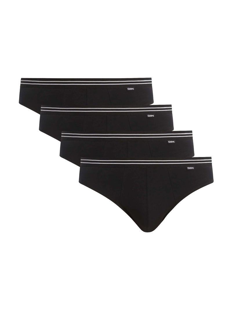 Lot de 4 Slips Ecodim Noir - Kiabi
