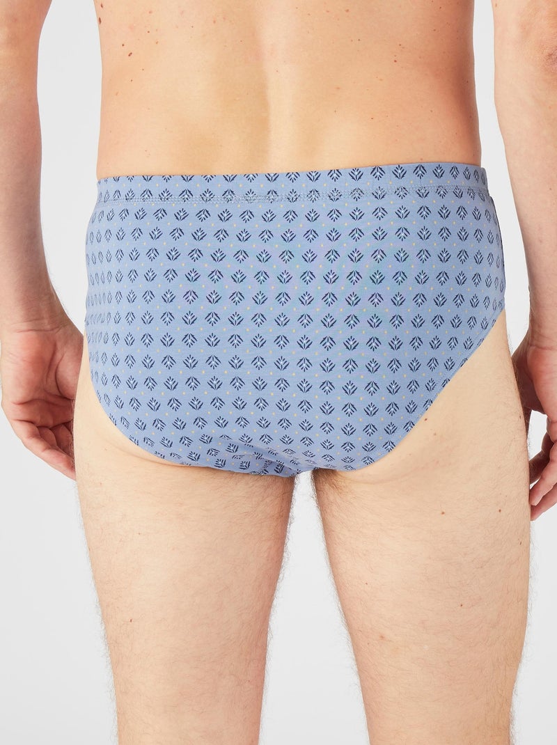Lot de 4 slips fermés - Damart Bleu - Kiabi