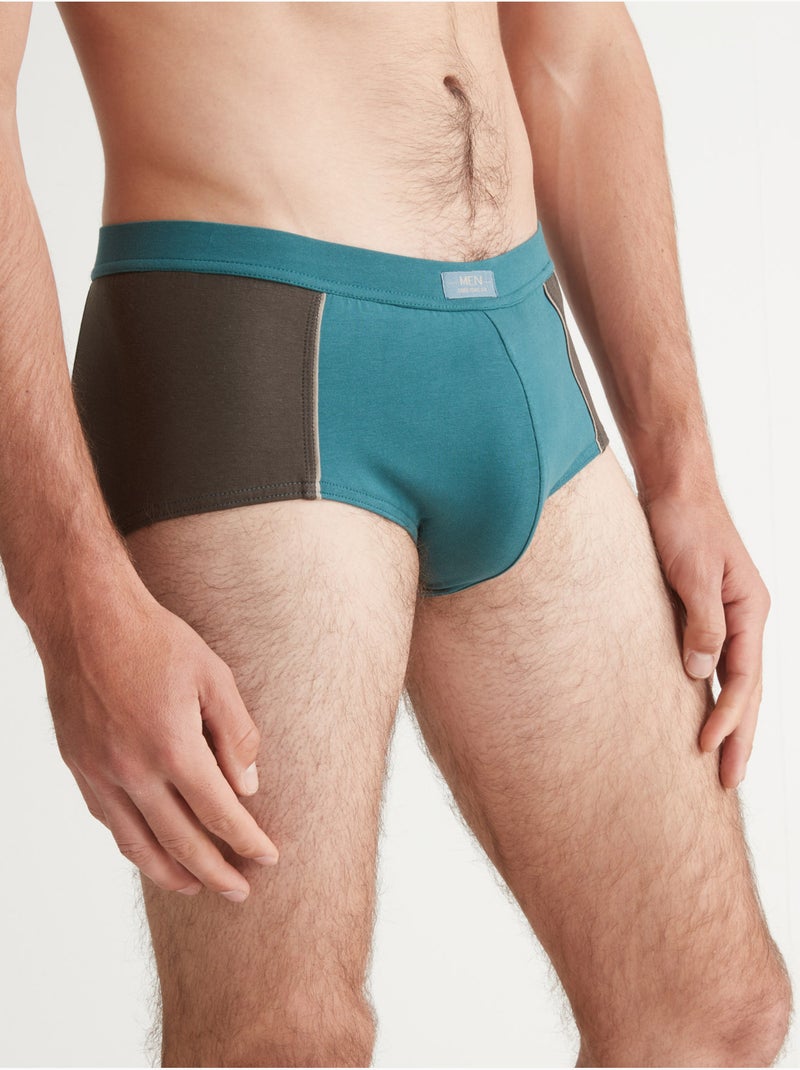 Lot de 4 slips fermés taille haut - DAXON Gris Vert - Kiabi