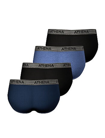Lot de 4 slips homme Ecopack Basic Coton Athena