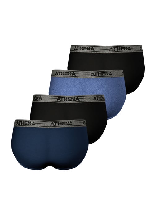 Lot de 4 slips homme Basic Coton Ecopack Athena - Kiabi