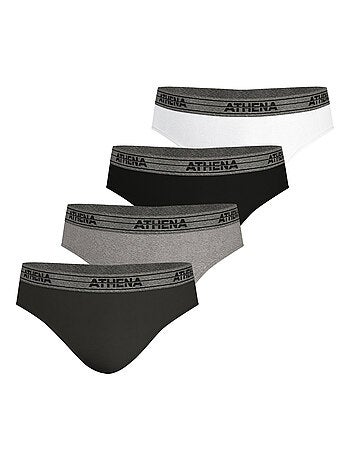 Lot de 4 slips homme Ecopack Basic Coton Athena