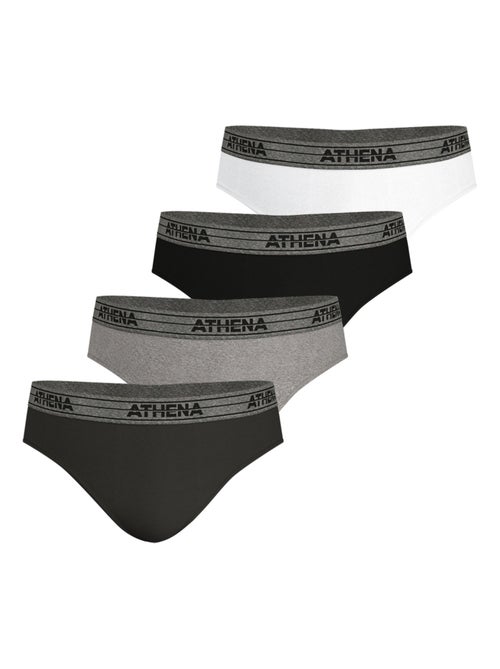 Lot de 4 slips homme Ecopack Basic Coton Athena - Kiabi