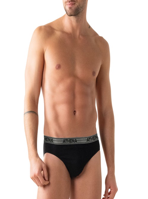 Lot de 4 slips homme Ecopack Basic Coton Athena - Kiabi Lot de 4 slips homme Ecopack Basic Coton Athena - Kiabi