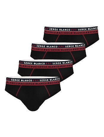 Lot de 4 slips homme en coton French Serge Blanco