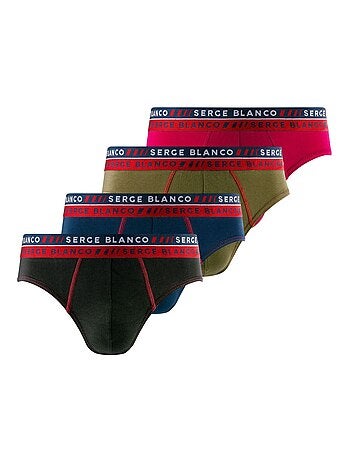 Lot de 4 slips homme en coton French Serge Blanco