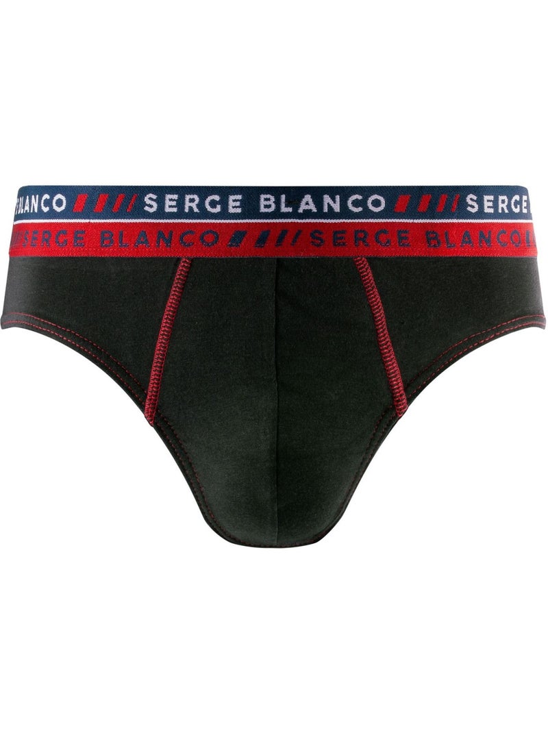 Lot de 4 slips homme en coton French Serge Blanco Rouge - Kiabi