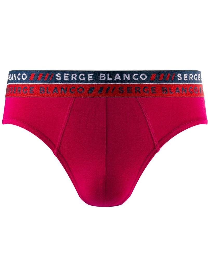 Lot de 4 slips homme en coton French Serge Blanco Rouge - Kiabi