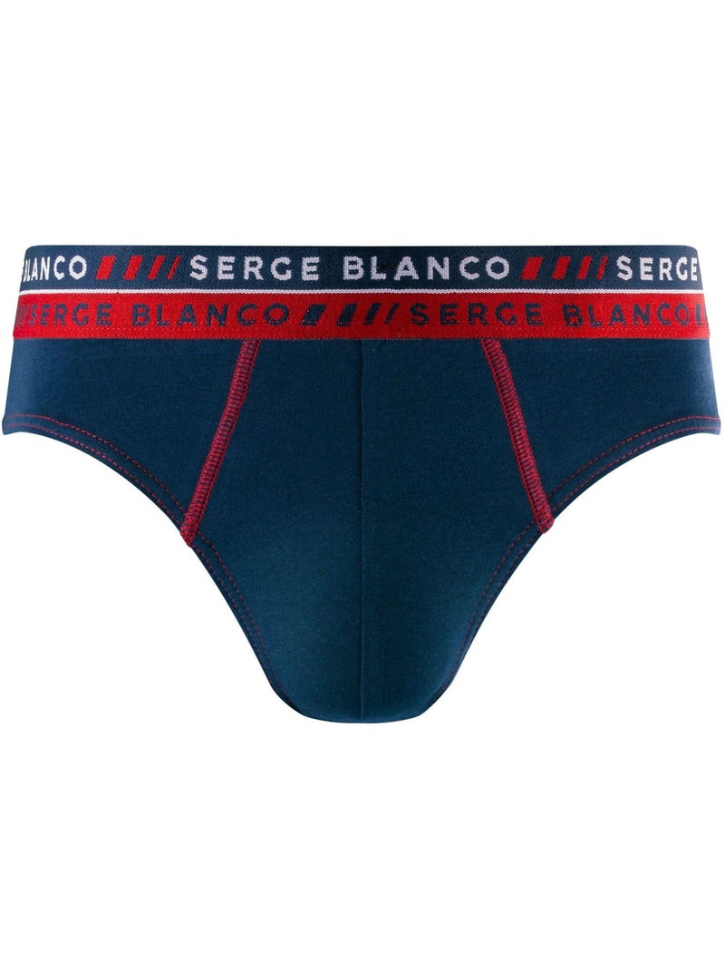 Lot de 4 slips homme en coton French Serge Blanco Rouge - Kiabi