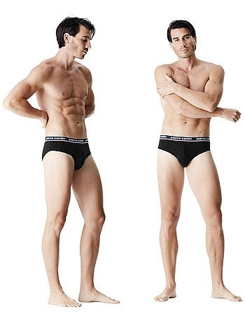 Lot de 4 slips homme en coton Uni French Pierre Cardin