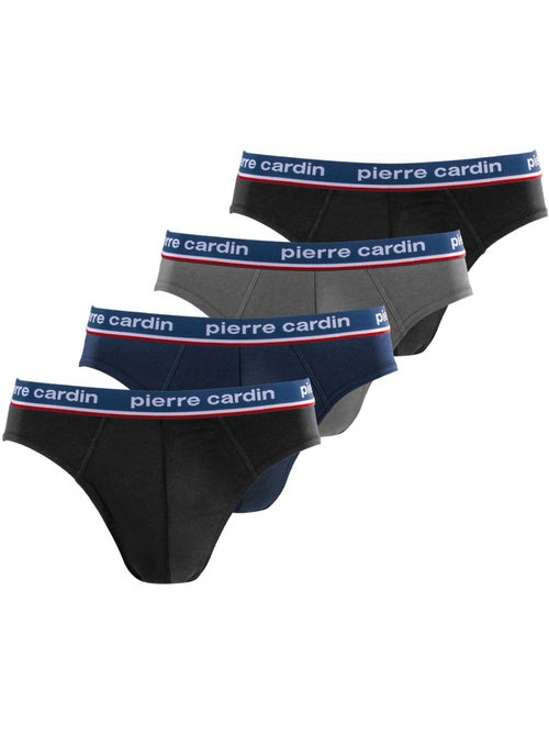 Lot de 4 slips homme en coton Uni French Pierre Cardin - Kiabi