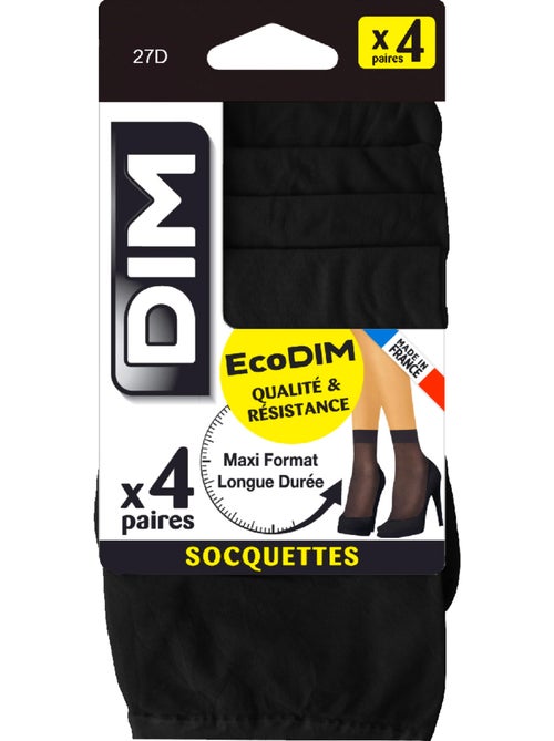 Lot de 4 socquettes 27D ECODIM - Kiabi Lot de 4 socquettes 27D ECODIM - Kiabi