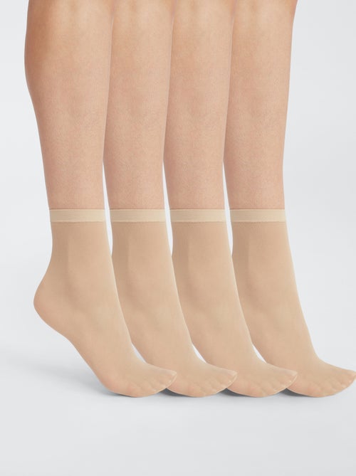 Lot de 4 socquettes semi-opaques 30D ECODIM - Kiabi