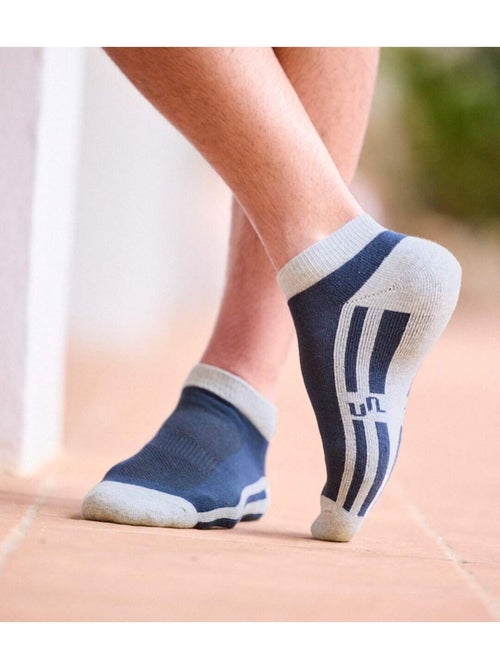 Lot de 4 Socquettes Sport Bicolores  - ATLAS FOR MEN - Kiabi