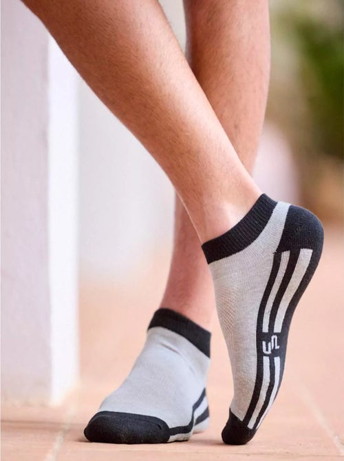 Lot de 4 Socquettes Sport Bicolores  - ATLAS FOR MEN - Kiabi