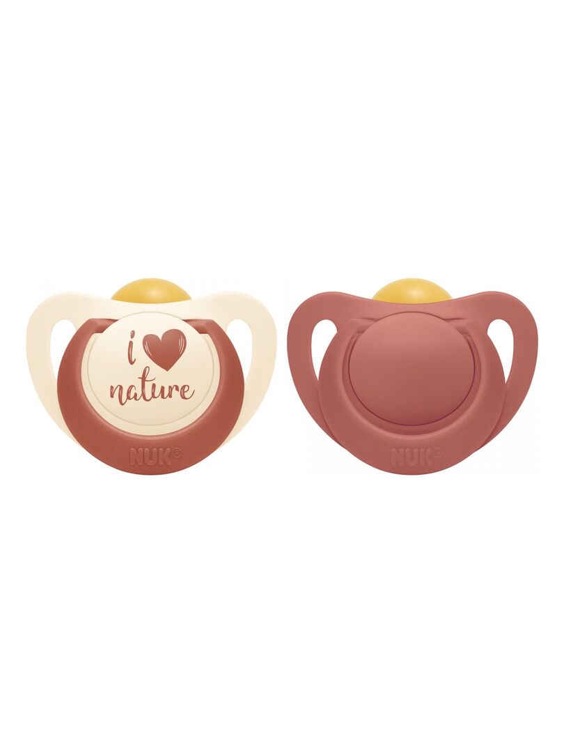 Lot de 4 sucettes For Nature 18-36M Terracotta Nuk Rouge - Kiabi