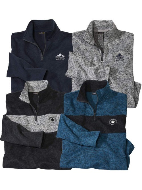 Lot de 4 sweats molleton - atlas for men - Kiabi Lot de 4 sweats molleton - atlas for men - Kiabi