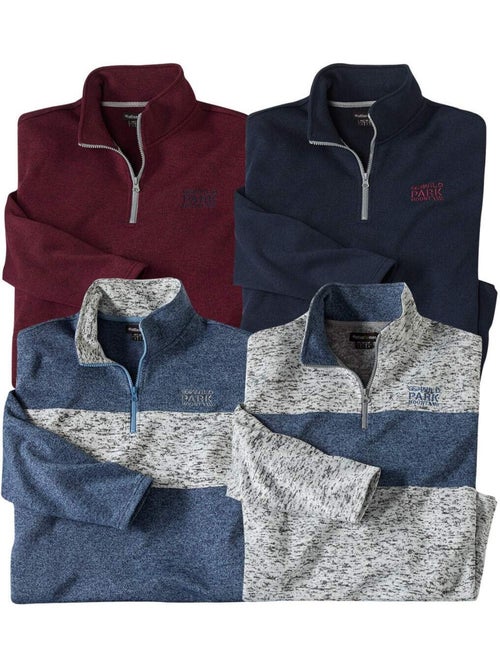 Lot de 4 Sweats Molleton Atlas® - ATLAS FOR MEN - Kiabi Lot de 4 Sweats Molleton Atlas® - ATLAS FOR MEN - Kiabi