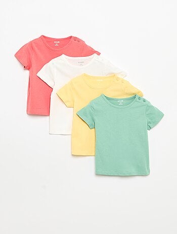 Lot de 4 T-shirts unis