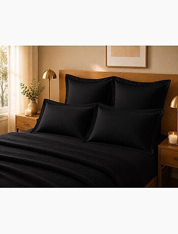 Lot de 4 taies d'oreiller 100% coton – 2 taies + 2 taies