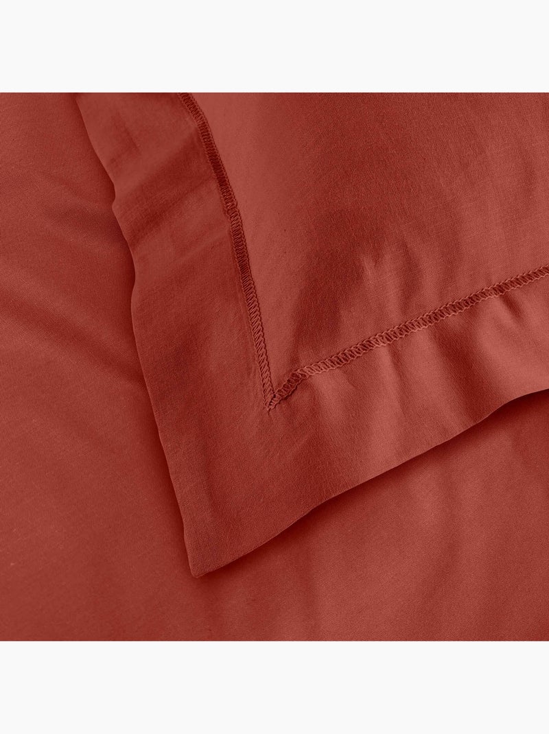 Lot de 4 taies d'oreiller 100% coton – 2 taies + 2 taies Terracotta - Kiabi