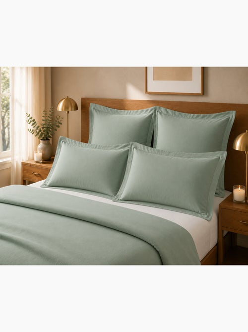 Lot de 4 Taies d'Oreiller 100% Coton – 2 Taies + 2 Taies - Kiabi Lot de 4 Taies d'Oreiller 100% Coton – 2 Taies + 2 Taies - Kiabi