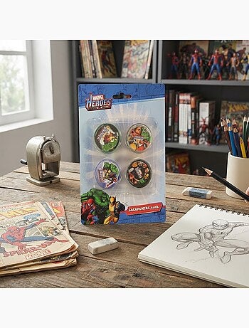 Lot de 4 tailles crayons marvel heroes
