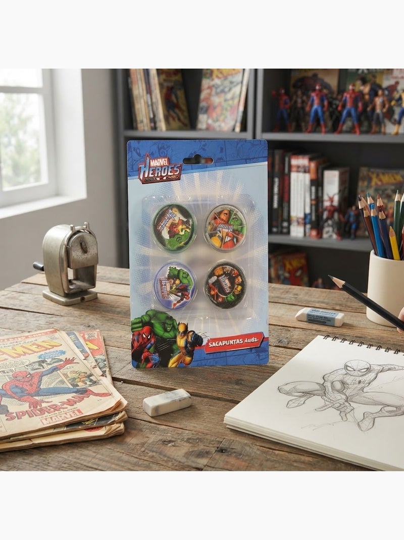 Lot de 4 tailles crayons marvel heroes Multicolore - Kiabi