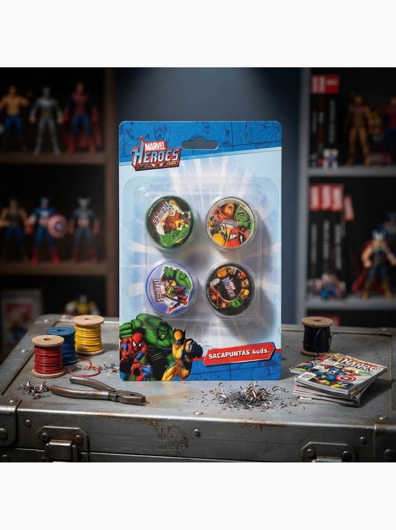 Lot de 4 tailles crayons marvel heroes Multicolore - Kiabi