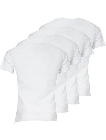 Lot de 4 Tee-shirt col V homme Coton Bio