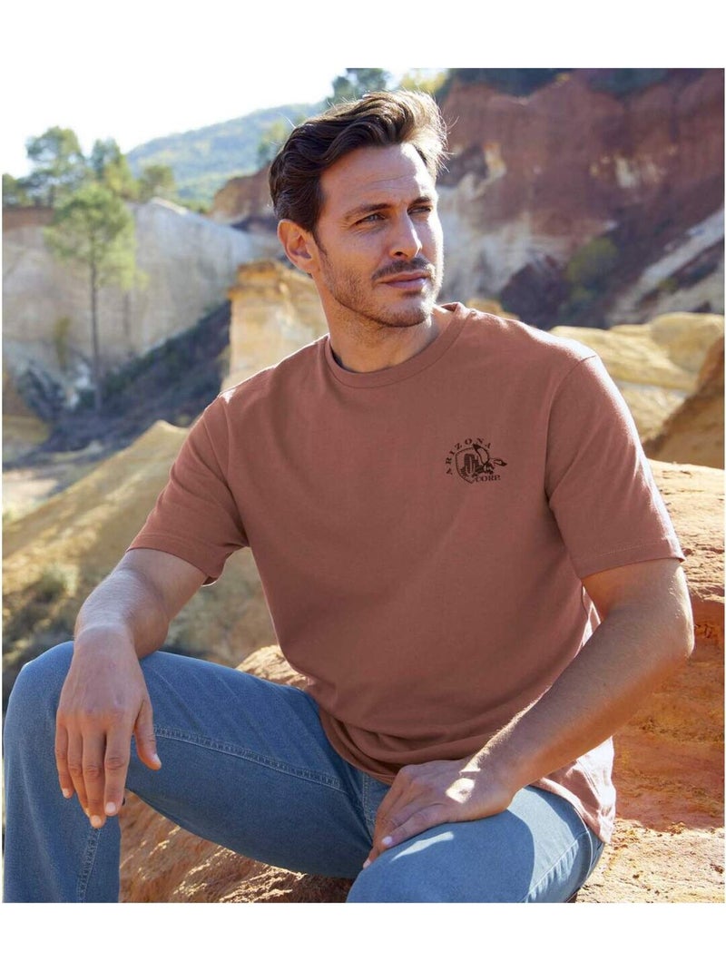 Lot de 4 Tee-Shirt Destination Arizona   - ATLAS FOR MEN Gris Jaune Noir - Kiabi