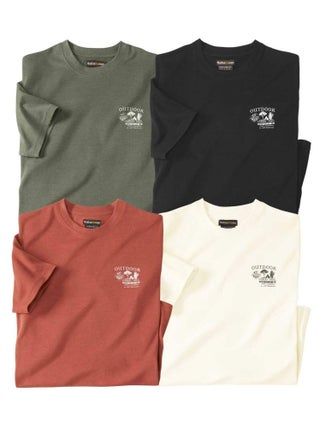 Lot de 4 Tee-Shirts Adventure   - ATLAS FOR MEN