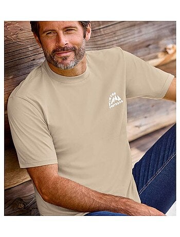 Lot de 4 Tee-Shirts Coton Unis Nature - ATLAS FOR MEN