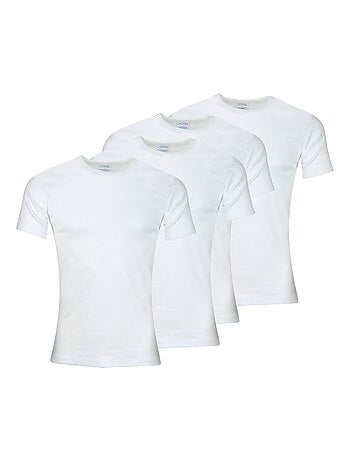 Lot de 4 Tee-shirts col rond homme Coton Bio