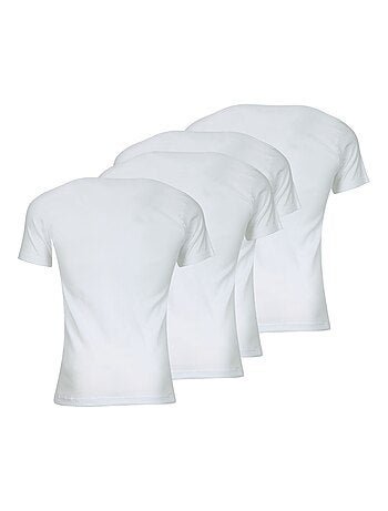 Lot de 4 Tee-shirts col rond homme Coton Bio