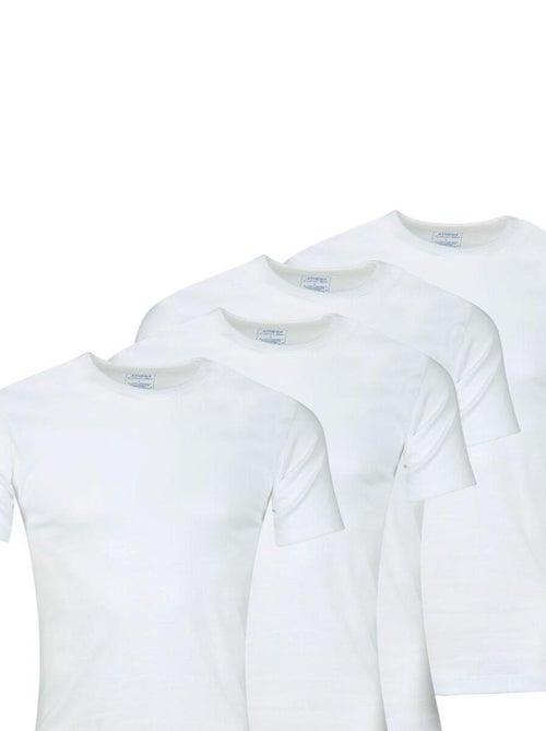 Lot de 4 Tee-shirts col rond homme Coton Bio - Kiabi