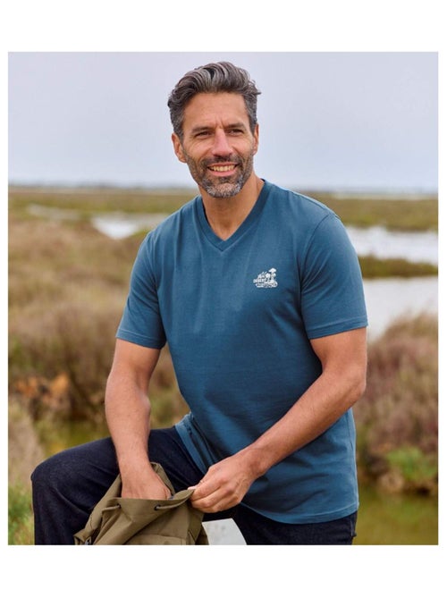 Lot de 4 Tee-Shirts Col V   - ATLAS FOR MEN - Kiabi