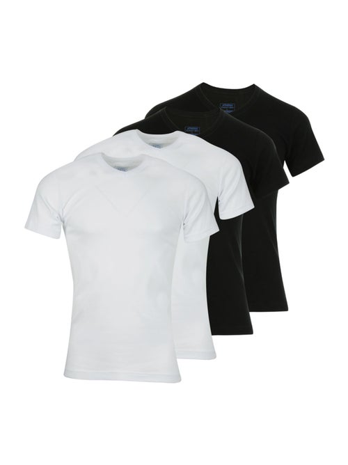 Lot de 4 tee-shirts col V homme Coton Bio Athéna - Kiabi