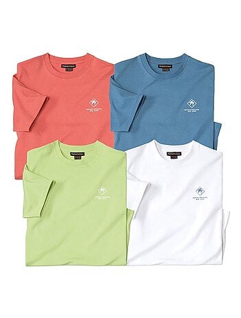 Lot de 4 Tee-Shirts Adventure - ATLAS FOR MEN