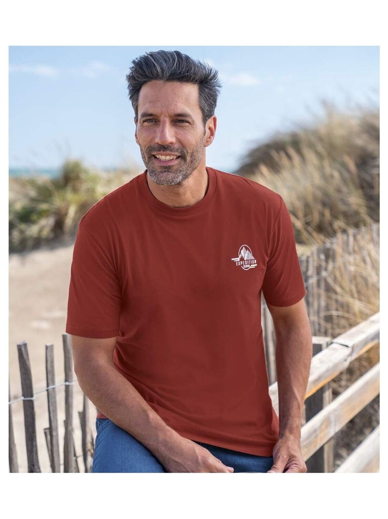 Lot de 4 Tee-shirts Expedition   - ATLAS FOR MEN Bleu Noir - Kiabi