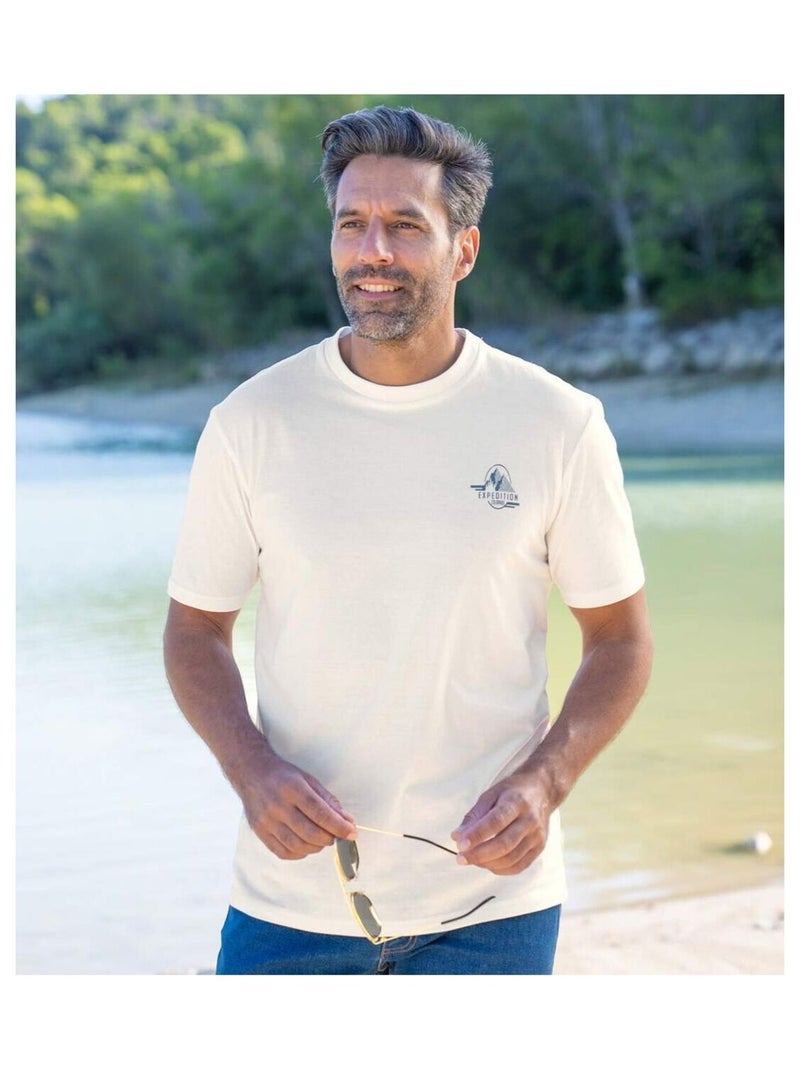 Lot de 4 Tee-shirts Expedition   - ATLAS FOR MEN Bleu Noir - Kiabi
