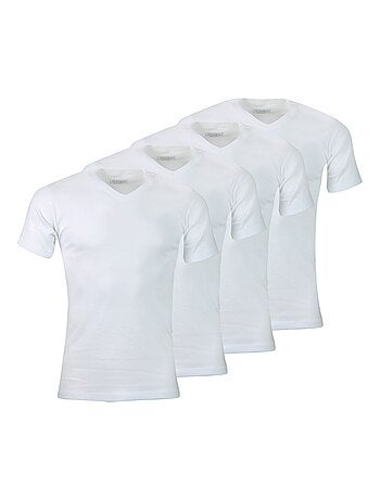 Lot de 4 Tee-shirts homme col V Ecopack Athena