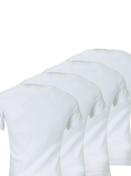 Lot de 4 Tee-shirts homme col V Ecopack Athena - Kiabi