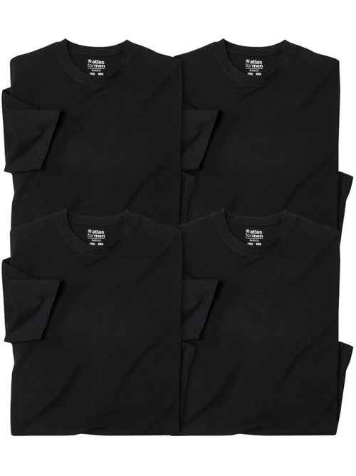 Lot de 4 Tee-Shirts manches courtes col rond  - ATLAS FOR MEN - Kiabi